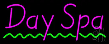Pink Day Spa Green Waves LED Neon Sign
