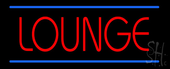 Lounge With Blue Lines LED Neon Sign