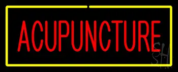 Red Acupuncture Yellow LED Neon Sign