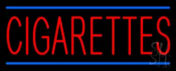 Red Cigarettes Blue Lines LED Neon Sign
