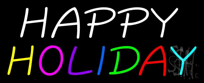 Happy Holiday LED Neon Sign