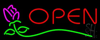 Open Rose LED Neon Sign