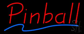 Red Pinball Blue Line LED Neon Sign