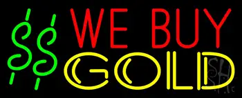 We Buy Gold Dollar Logo LED Neon Sign