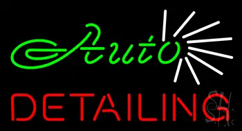 Green Auto Red Detailing LED Neon Sign