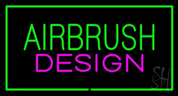 Green Airbrush Design Pink Green Border LED Neon Sign