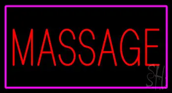 Red Massage Pink Border LED Neon Sign