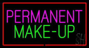 Permanent Make Up Red Border LED Neon Sign