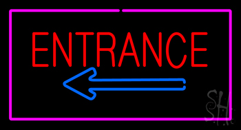 Entrance Rectangle Pink LED Neon Sign