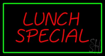Lunch Special Green Border LED Neon Sign