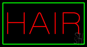 Red Hair With Green Border LED Neon Sign