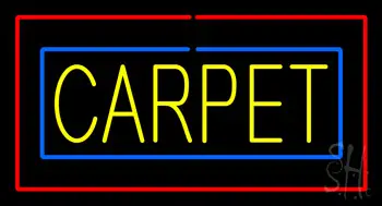 Yellow Carpet Blue Red Border LED Neon Sign
