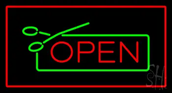 Open Rectangle Red LED Neon Sign