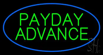 Blue Payday Advance LED Neon Sign