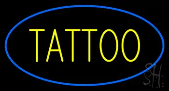 Tattoo Blue Border LED Neon Sign