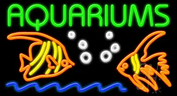Aquariums Fish Logo LED Neon Sign
