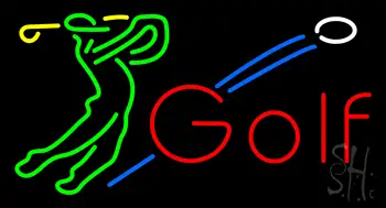 Man Playing Golf LED Neon Sign
