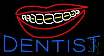 Blue Braces Dentist LED Neon Sign