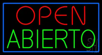 Red Open Green Abierto LED Neon Sign