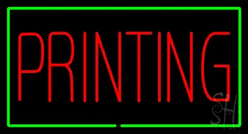 Red Printing With Green Border LED Neon Sign