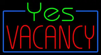 Yes No Vacancy LED Neon Sign
