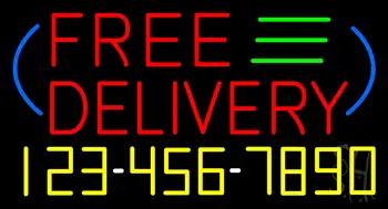 Free Delivery With Phone Number LED Neon Sign