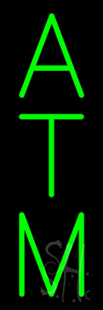 Vertical Green Atm LED Neon Sign