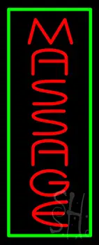 Red Massage Green Border LED Neon Sign