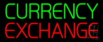 Green Currency Exchange LED Neon Sign