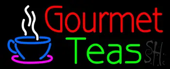 Gourmet Teas With Cup Logo LED Neon Sign