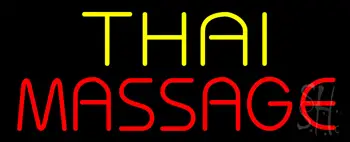 Yellow Thai Red Massage LED Neon Sign