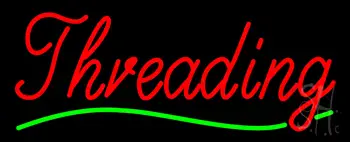 Cursive Red Threading Green Wave LED Neon Sign