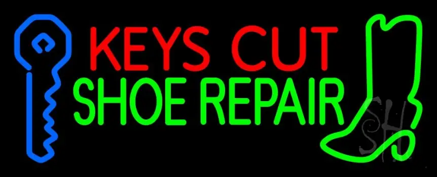 Keys Cut Shoe Repair LED Neon Sign