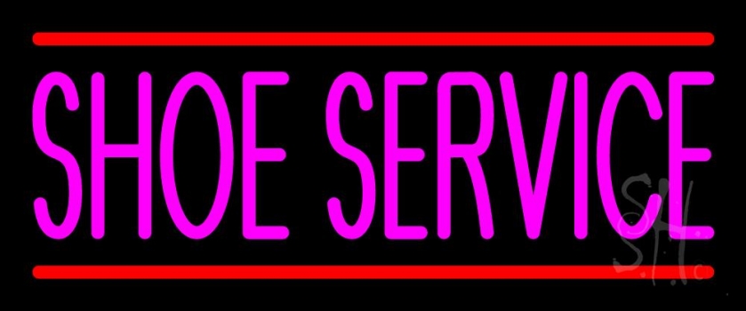 Pink Shoe Service With Line LED Neon Sign