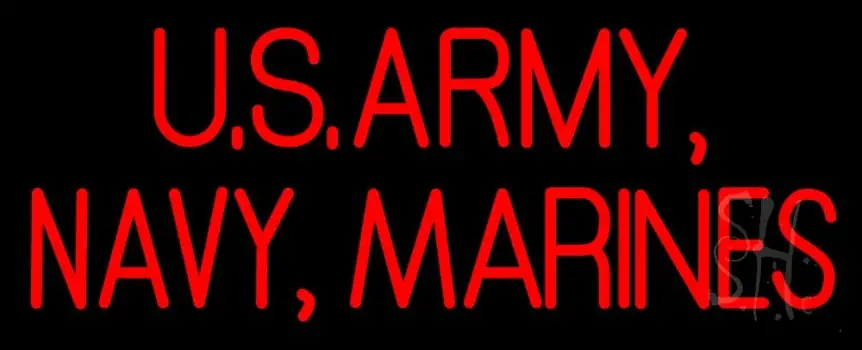 Us Army Navy Marines LED Neon Sign