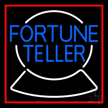 Blue Fortune Teller Logo LED Neon Sign