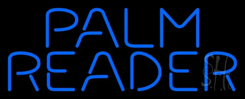 Blue Palm Reader Block LED Neon Sign
