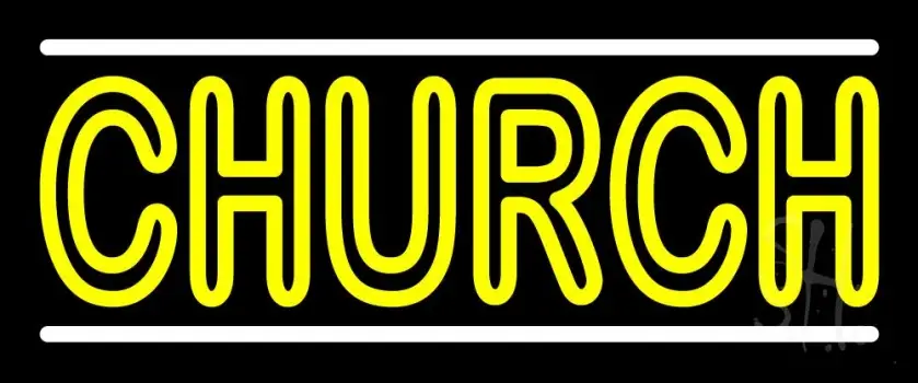 Double Stroke Church LED Neon Sign