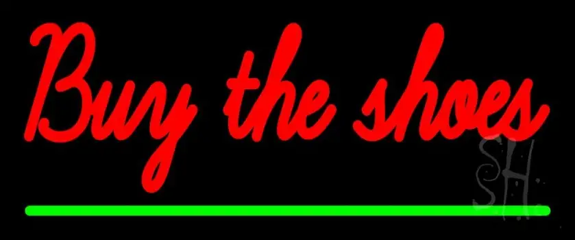 Red Buy The Shoes LED Neon Sign