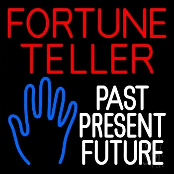 Red Fortune Teller White Past Present Future LED Neon Sign