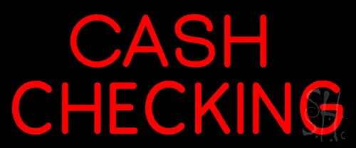 Red Cash Checking LED Neon Sign