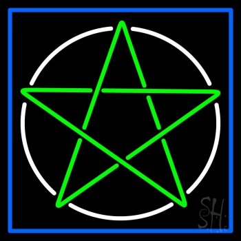 Pentacle With Border LED Neon Sign