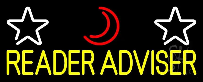 Yellow Reader Advisor LED Neon Sign