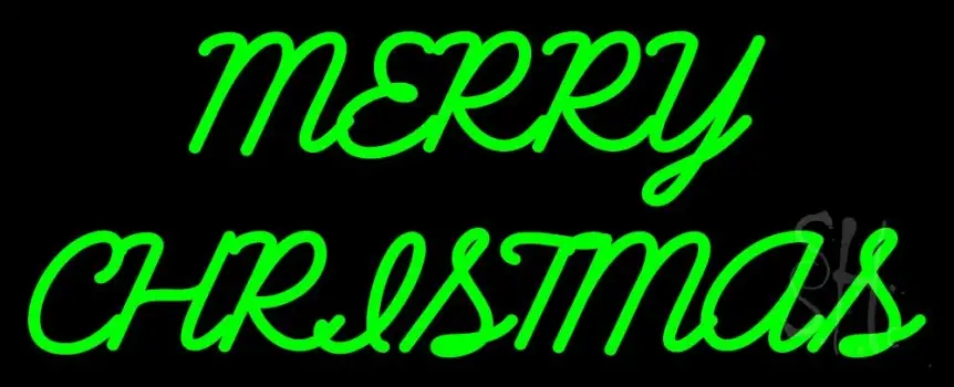 Green Merry Christmas LED Neon Sign