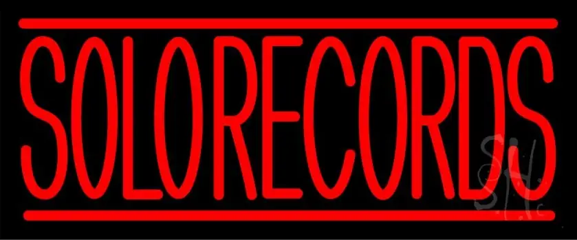 Solo Records LED Neon Sign