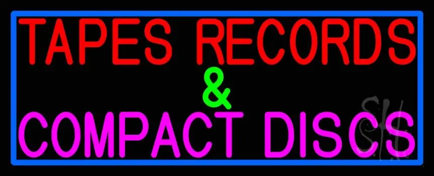 Tapes Cds Disc LED Neon Sign