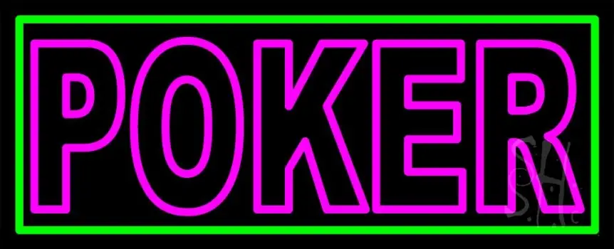 Block Poker LED Neon Sign