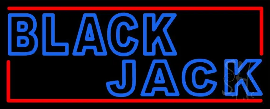 Blue Blackjack LED Neon Sign