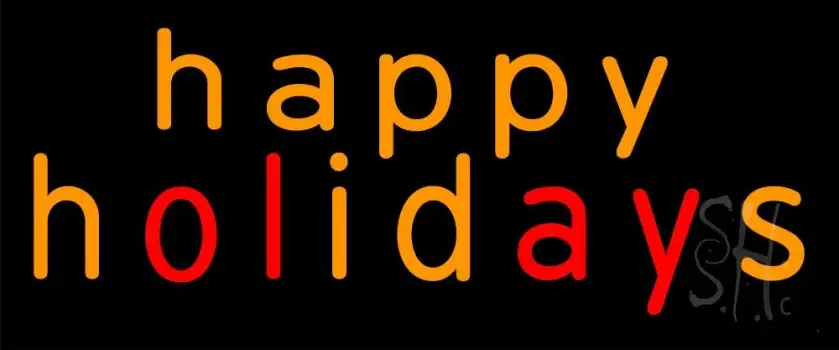 Happy Holidays LED Neon Sign