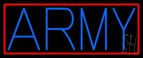 Blue Army With Red Border LED Neon Sign